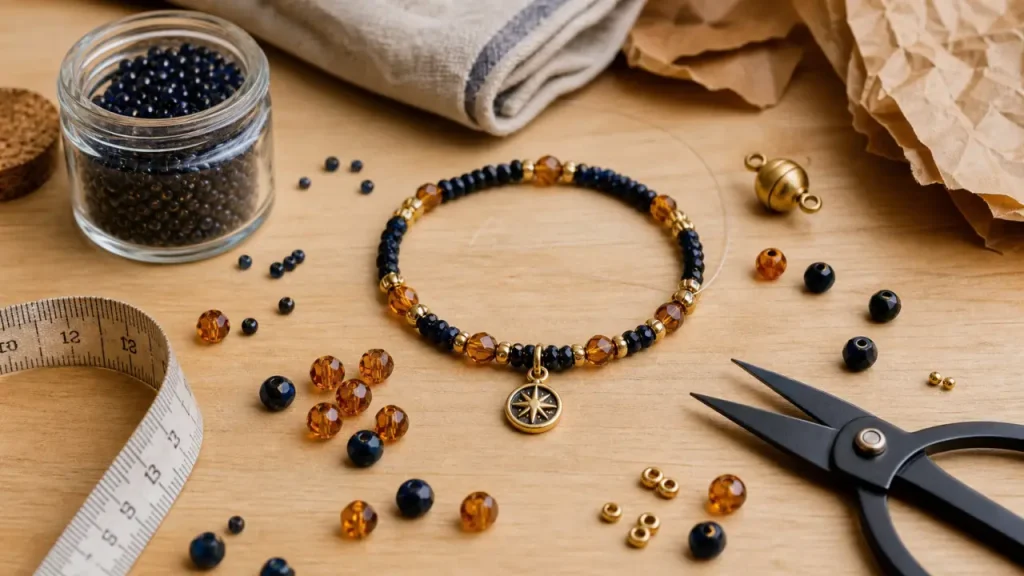 Bracelet à fabriquer en perles DIY sur fil élastique