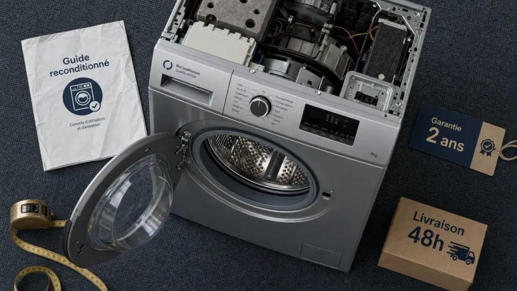 machine a laver reconditionné, garantie 2 ans et livraison 48h