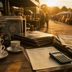 Brocante vannes : vaisselle vintage et journaux pour chiner