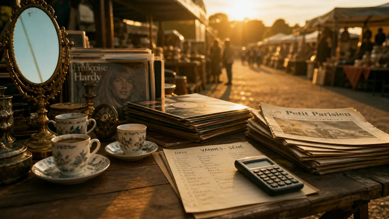 Brocante vannes : vaisselle vintage et journaux pour chiner