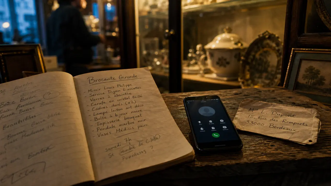 Brocanteurs Gironde : carnet et téléphone pour contacter un pro