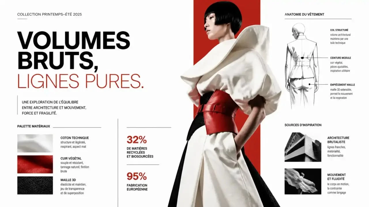 Exemple de style vestimentaire avant-gardiste audacieux pour le test style vestimentaire