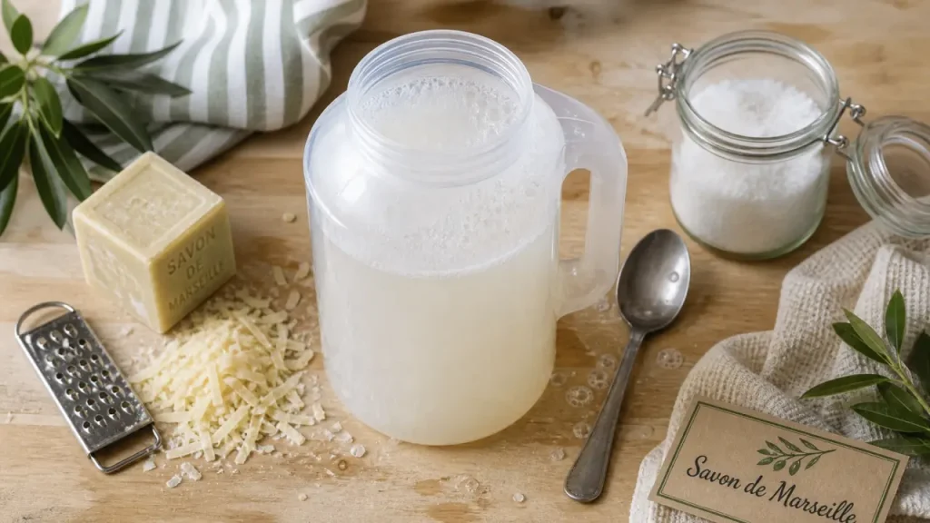 Lessive savon de marseille : recette 30 g pour 1 L, erreurs à éviter