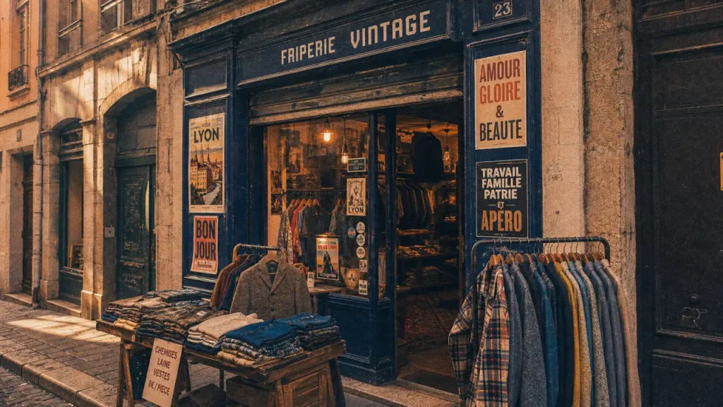look vintage friperie Lyon, boutique au 8 quai de Bondy