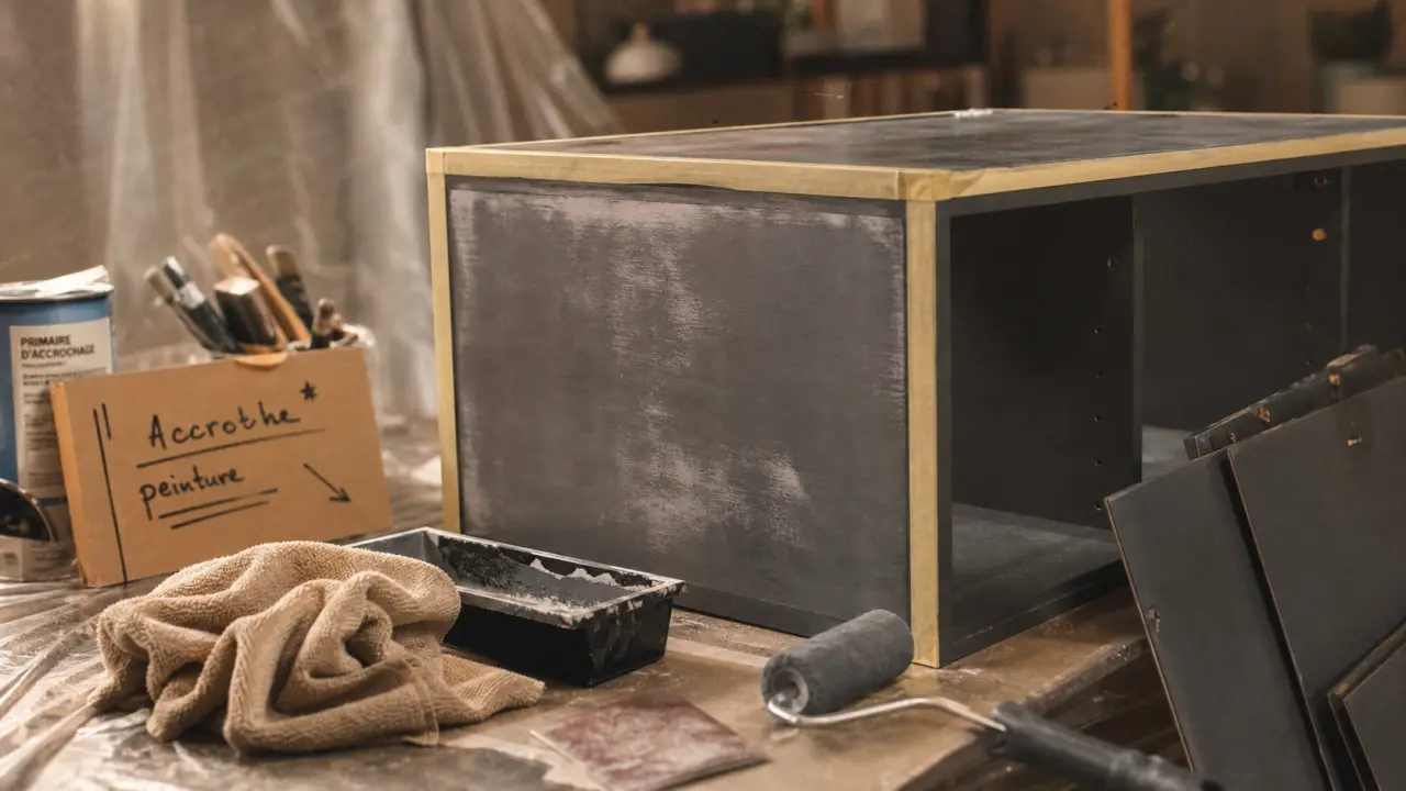 Repeindre meuble ikea sans écaillage : ponçage léger, peinture sur meuble IKEA