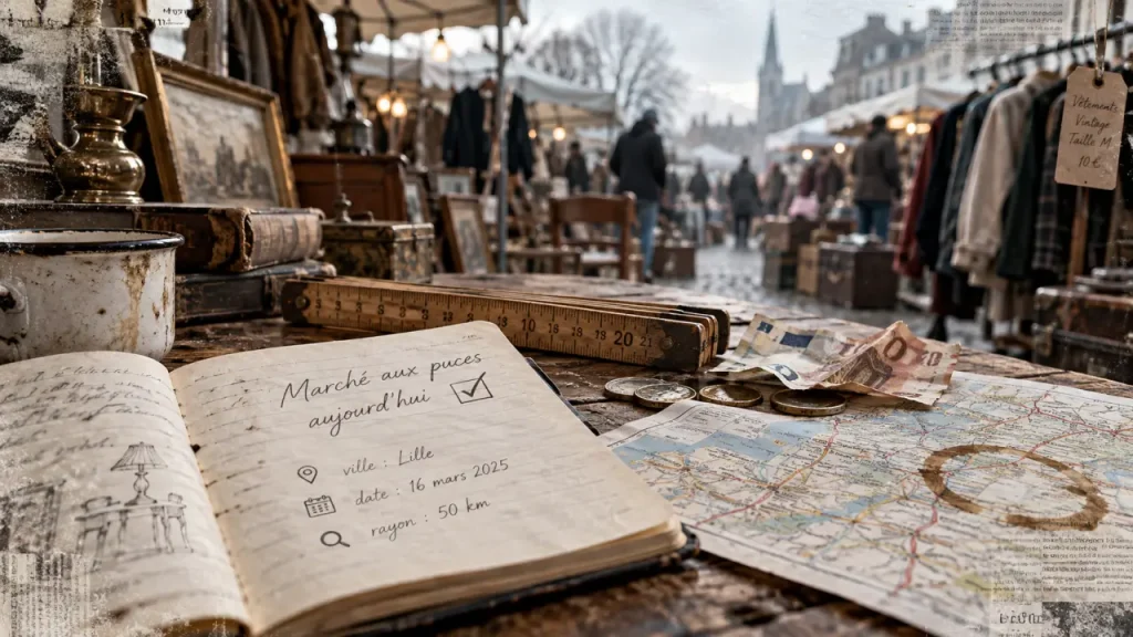 Marché aux puces aujourd'hui autour de moi : carnet et vérifications près de chez vous