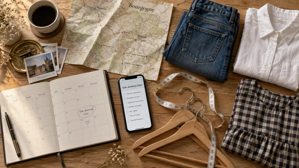 Vide dressing dijon à 50 km : agenda et vêtements