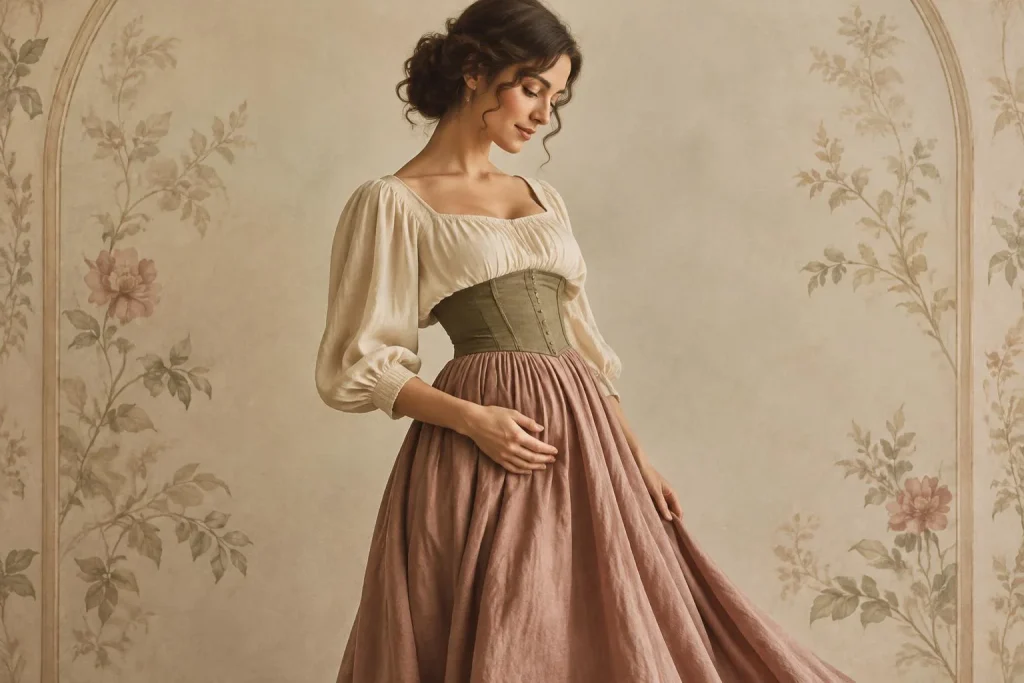 Look vintage après la maternité : silhouette sans pression